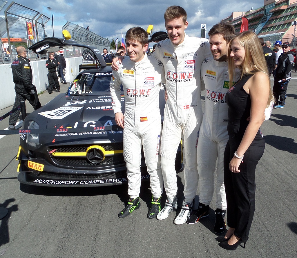 Miguel Toril, Nicolai Sylvest og Kenneth Heyer før starten på Nürburgring